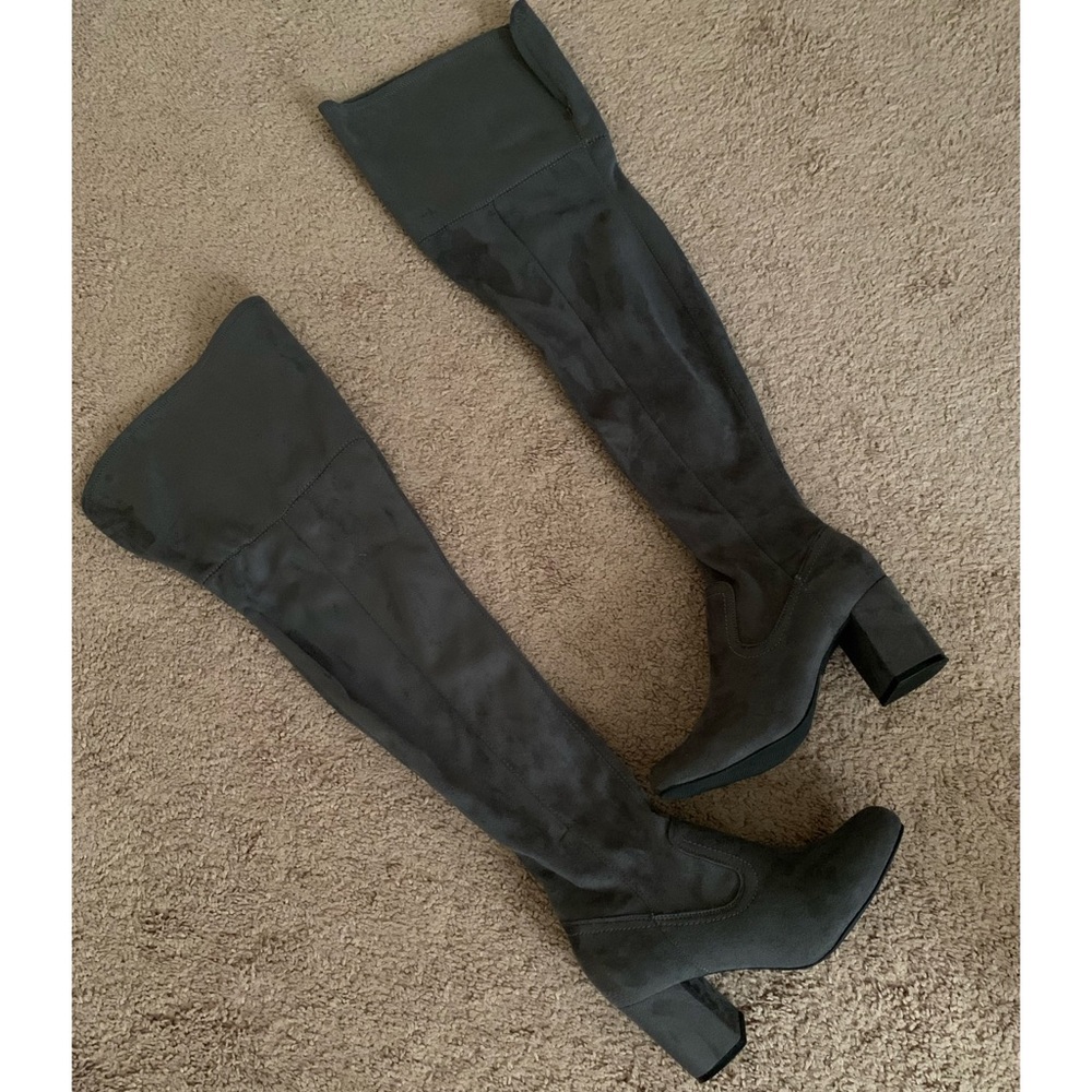 ‼️CHARCOAL SUEDE OVER THE KNEE BOOT‼️